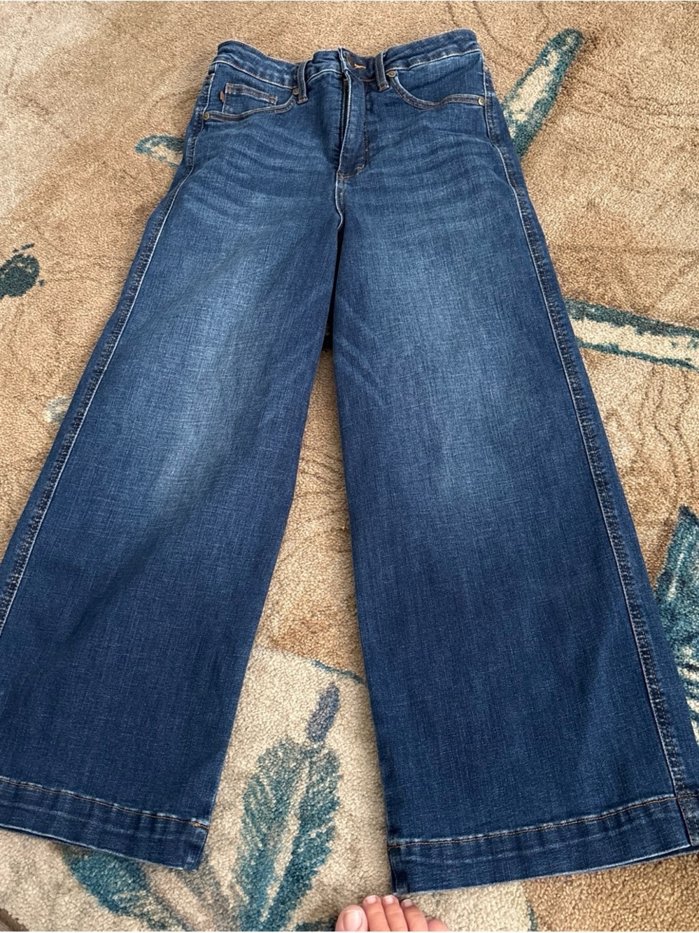 Just Blue "ClaudiWide Leg Women’s Jeans in Dark Blue